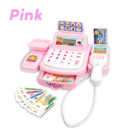 KBDFA Simulation Shopping Cash House Toys Electronic Game Lighting And Sound Effects Supermarket Cashier Toys