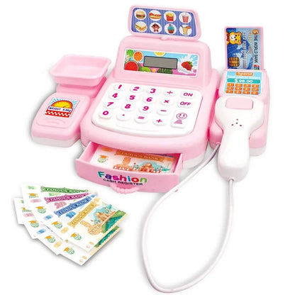 KBDFA Simulation Shopping Cash House Toys Electronic Game Lighting And Sound Effects Supermarket Cashier Toys