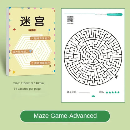 Children's Concentration Maze Training Book Student Thinking Development Attention Game Puzzle Intelligence Development Toys