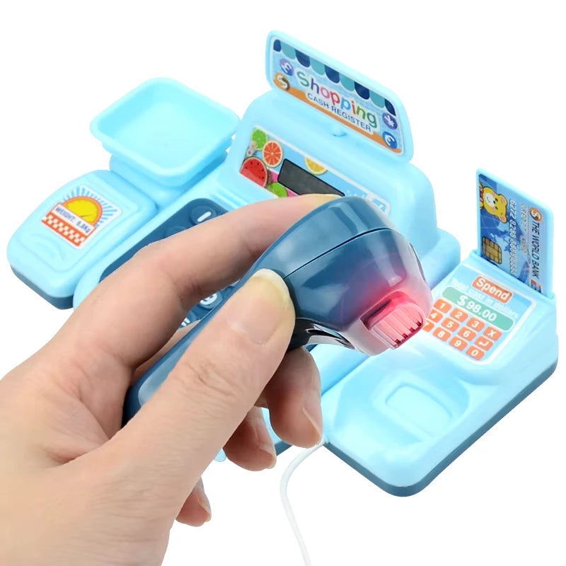 KBDFA Simulation Shopping Cash House Toys Electronic Game Lighting And Sound Effects Supermarket Cashier Toys