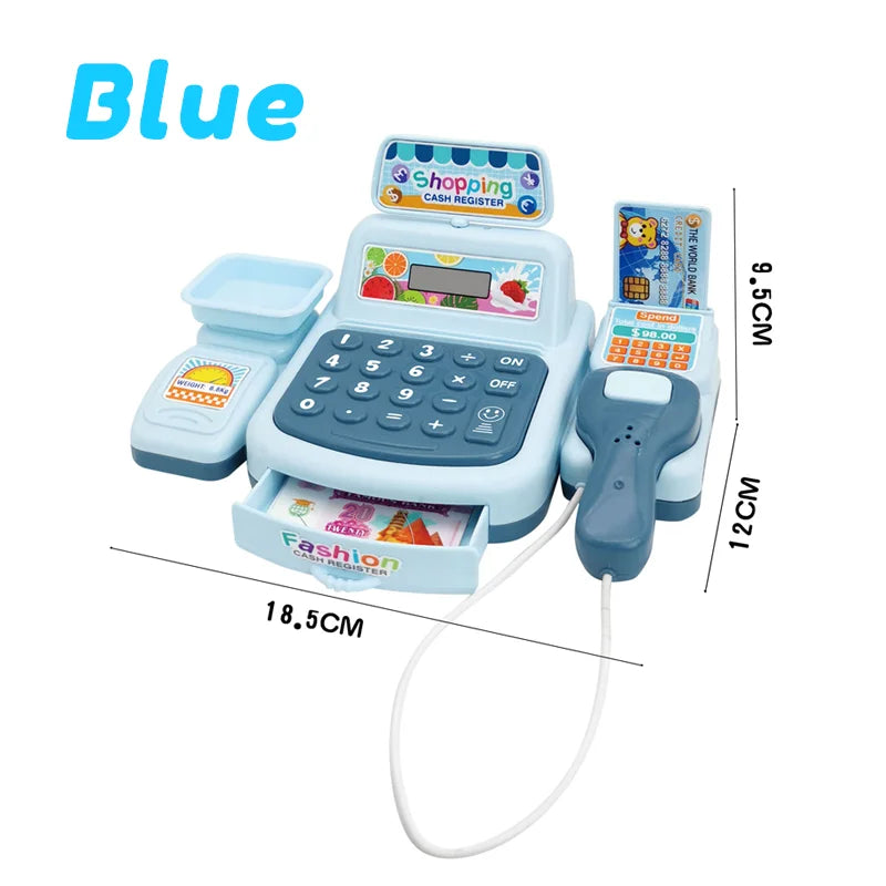 KBDFA Simulation Shopping Cash House Toys Electronic Game Lighting And Sound Effects Supermarket Cashier Toys
