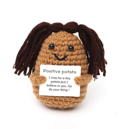 Cute Handwoven Positive Energy Duck Ornaments Handmade Crochet Support Emotional Pickles Cucumber Home Room Decor Christmas Gift