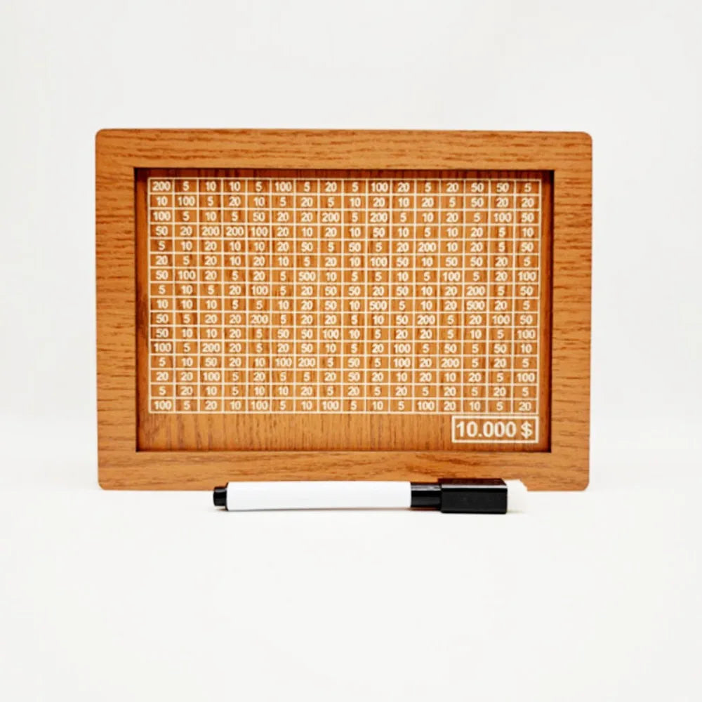 Houten Spaarbox Spaarbank met Spaar Doelen Teller Herbruikbare Handgemaakte Spaarvarken Muntbakje Opslagdoos