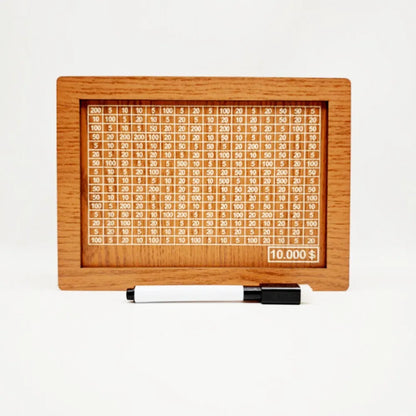 Houten Spaarbox Spaarbank met Spaar Doelen Teller Herbruikbare Handgemaakte Spaarvarken Muntbakje Opslagdoos