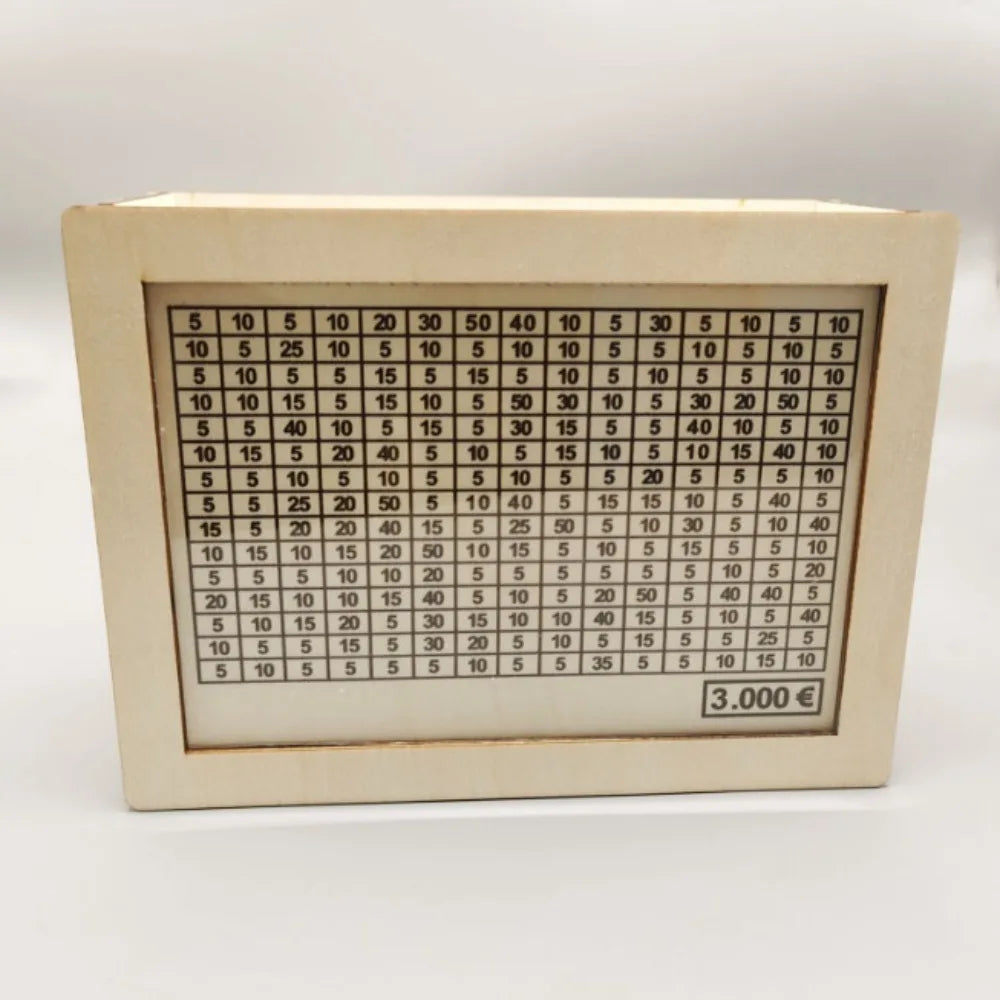 Houten Spaarbox Spaarbank met Spaar Doelen Teller Herbruikbare Handgemaakte Spaarvarken Muntbakje Opslagdoos