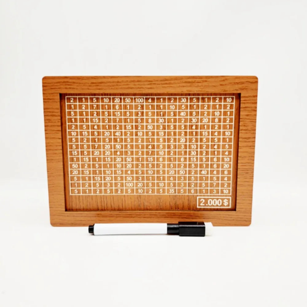 Houten Spaarbox Spaarbank met Spaar Doelen Teller Herbruikbare Handgemaakte Spaarvarken Muntbakje Opslagdoos