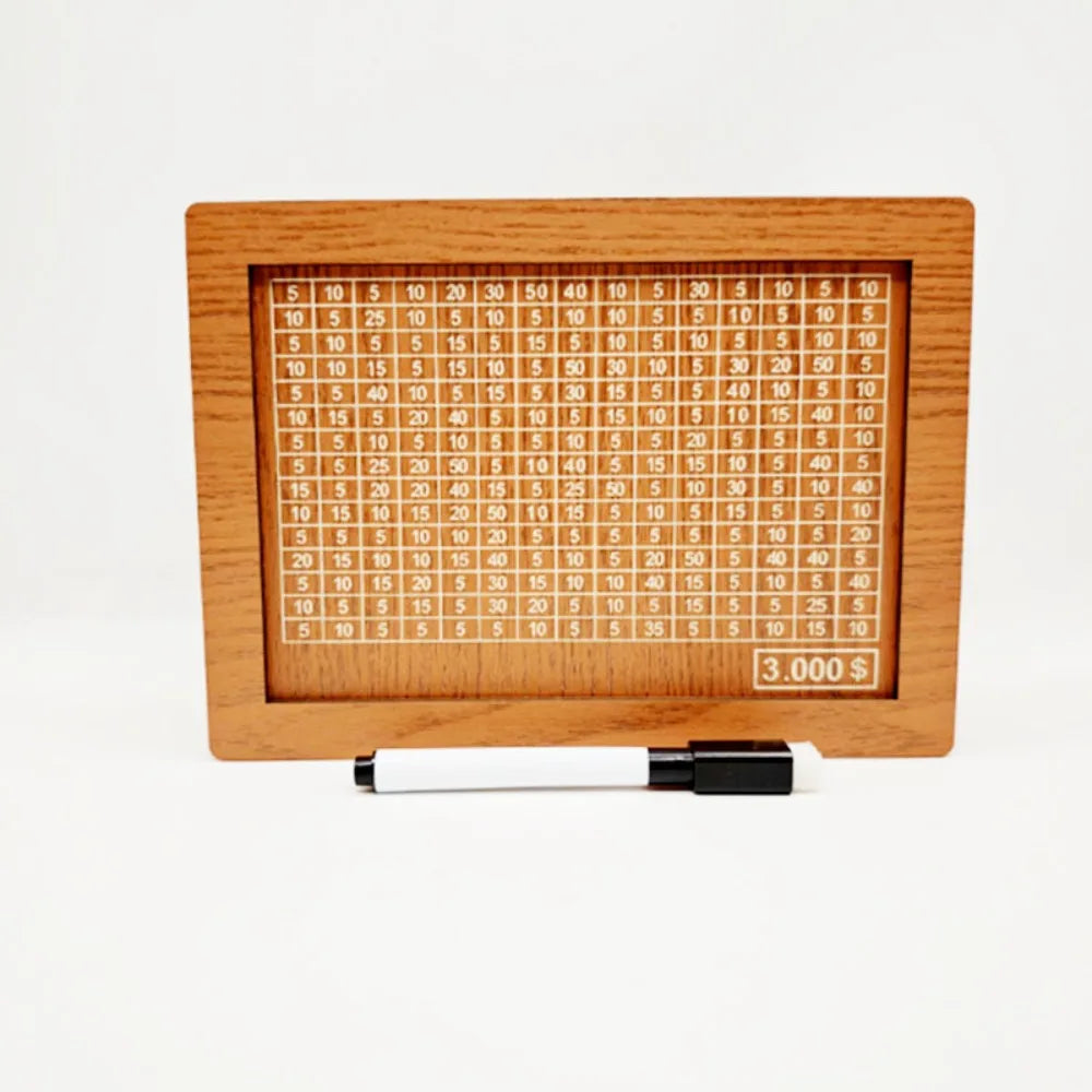Houten Spaarbox Spaarbank met Spaar Doelen Teller Herbruikbare Handgemaakte Spaarvarken Muntbakje Opslagdoos