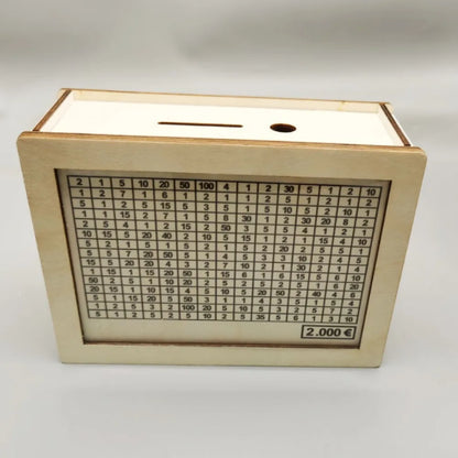 Houten Spaarbox Spaarbank met Spaar Doelen Teller Herbruikbare Handgemaakte Spaarvarken Muntbakje Opslagdoos