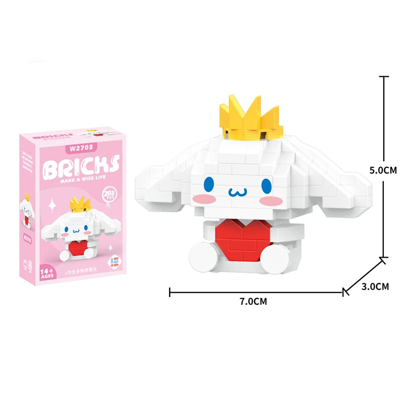 Cinnamoroll Cartoon Block Character Assembled Model Building Block Dolls Toy Children Gift