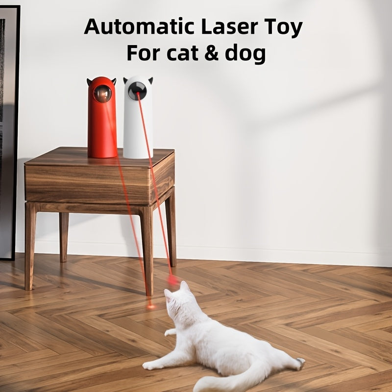 Automatisch Laser Kat Speelgoed, Auto-rotating Infrarood Licht, Meerdere Niveaus Instelling, Snel en Traag Modus, Batterij Niet Inbegrepen